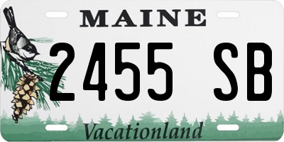 ME license plate 2455SB