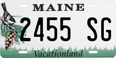 ME license plate 2455SG