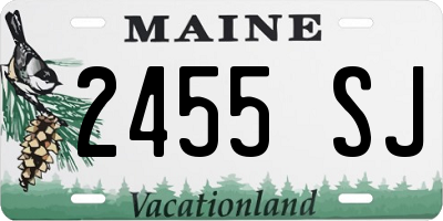 ME license plate 2455SJ
