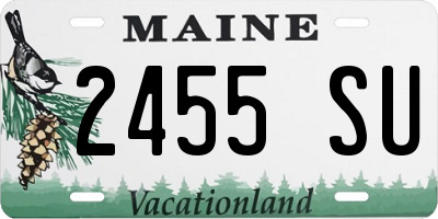 ME license plate 2455SU