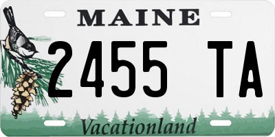 ME license plate 2455TA