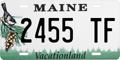 ME license plate 2455TF