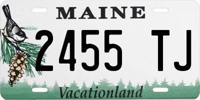 ME license plate 2455TJ