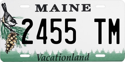 ME license plate 2455TM