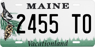ME license plate 2455TO