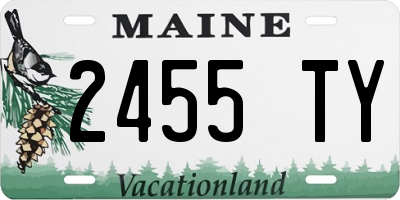 ME license plate 2455TY