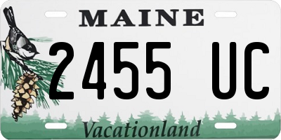 ME license plate 2455UC