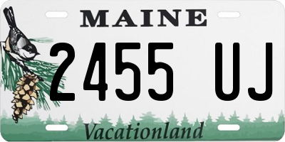 ME license plate 2455UJ