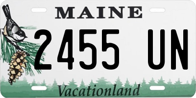 ME license plate 2455UN