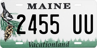 ME license plate 2455UU