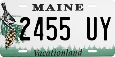 ME license plate 2455UY