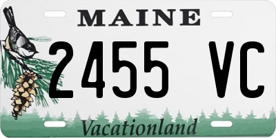 ME license plate 2455VC