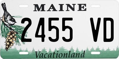 ME license plate 2455VD