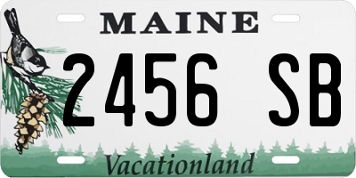 ME license plate 2456SB