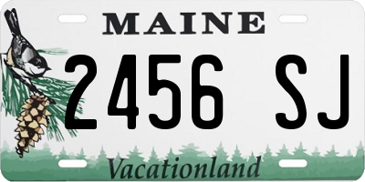 ME license plate 2456SJ