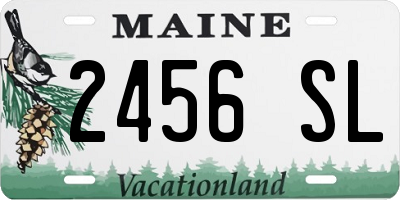 ME license plate 2456SL