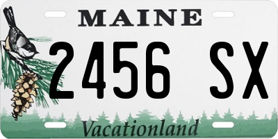 ME license plate 2456SX