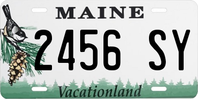 ME license plate 2456SY