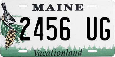 ME license plate 2456UG