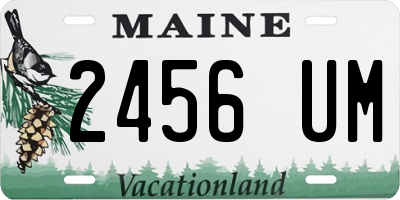 ME license plate 2456UM