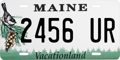 ME license plate 2456UR