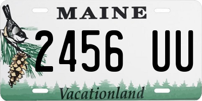 ME license plate 2456UU