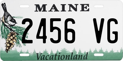 ME license plate 2456VG