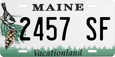 ME license plate 2457SF