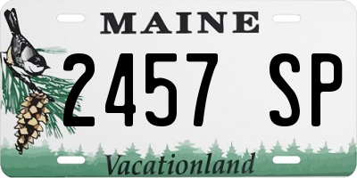 ME license plate 2457SP