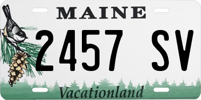 ME license plate 2457SV