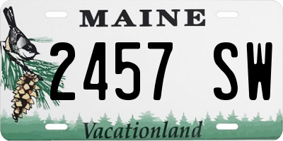 ME license plate 2457SW