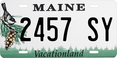 ME license plate 2457SY
