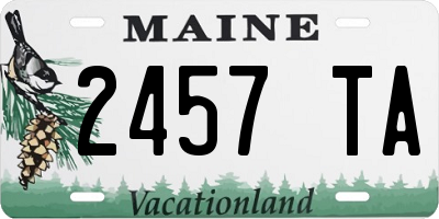 ME license plate 2457TA