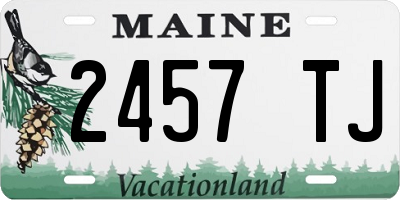 ME license plate 2457TJ