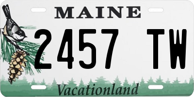 ME license plate 2457TW