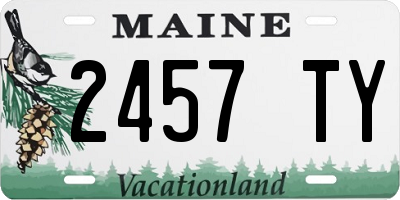 ME license plate 2457TY