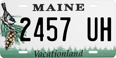 ME license plate 2457UH