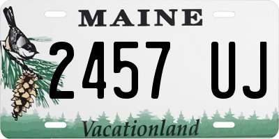 ME license plate 2457UJ