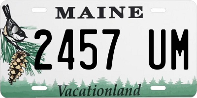 ME license plate 2457UM