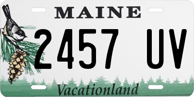 ME license plate 2457UV