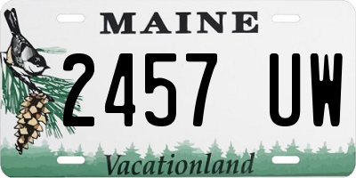 ME license plate 2457UW