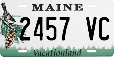 ME license plate 2457VC