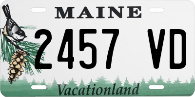 ME license plate 2457VD