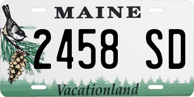 ME license plate 2458SD