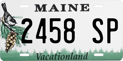 ME license plate 2458SP