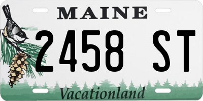 ME license plate 2458ST