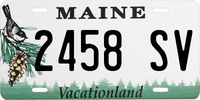 ME license plate 2458SV