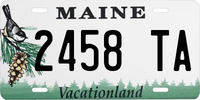 ME license plate 2458TA
