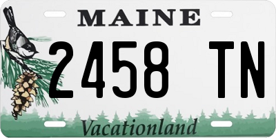 ME license plate 2458TN