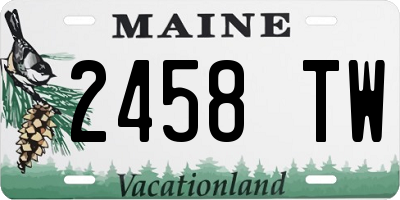 ME license plate 2458TW